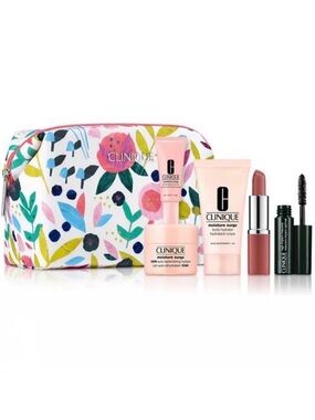 Clinique Moisture Surge Set with Floral Makeup Pouch  , New